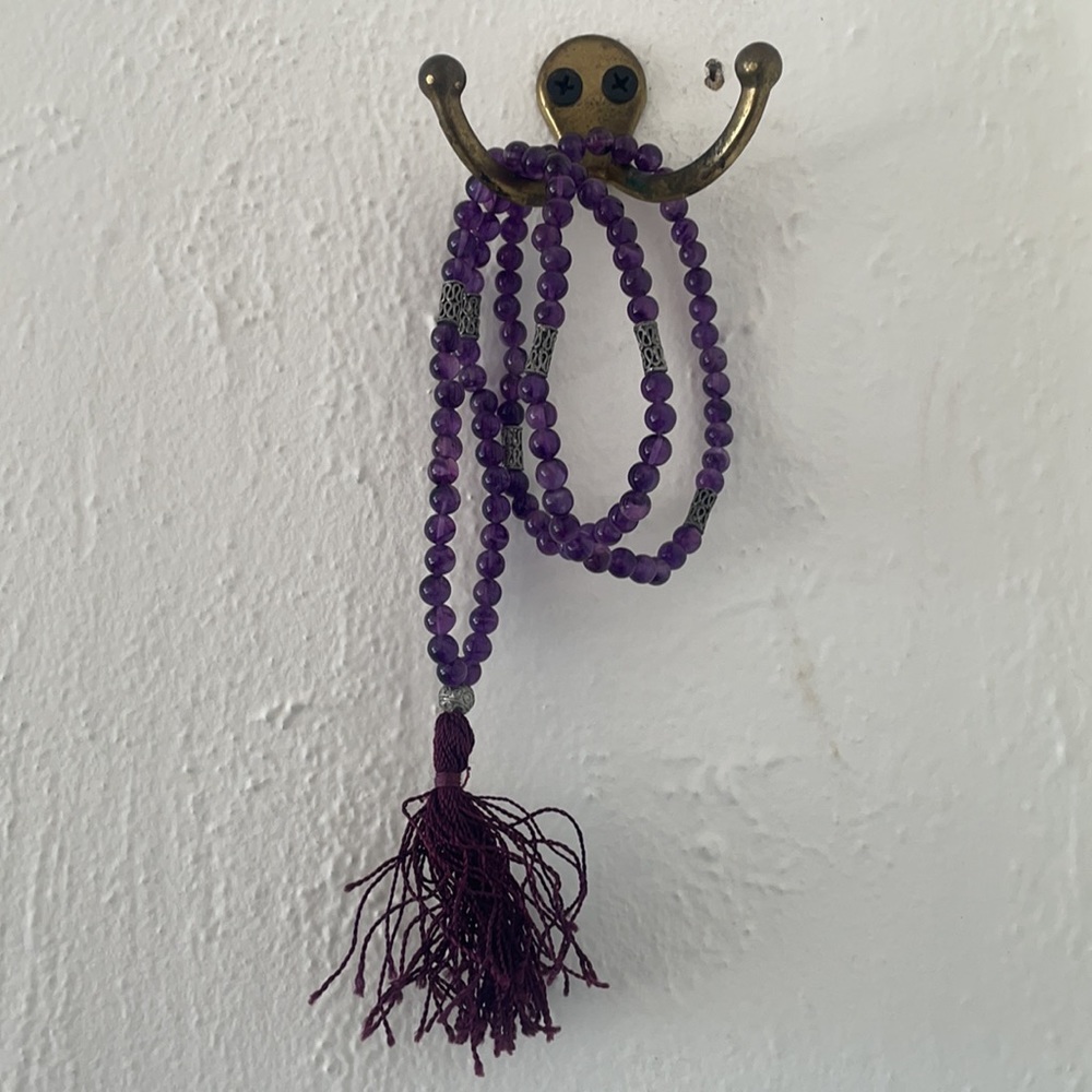 Genuine Amethyst Mala 108 beads Mediation Healing